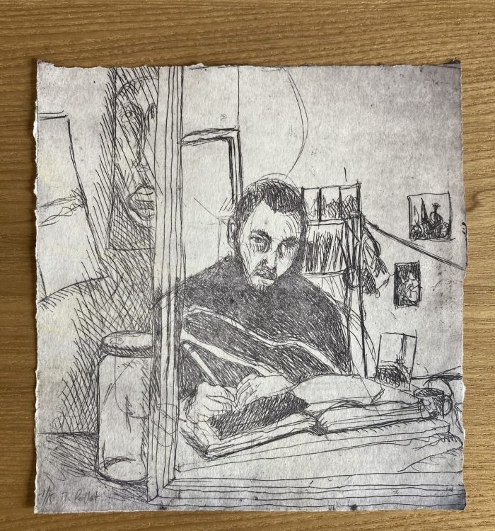 Autoportrait au bureau